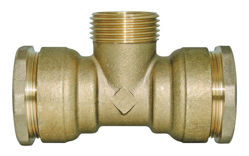 Raccord té laiton mâle au centre pour tube PE Ø32 M 26/34